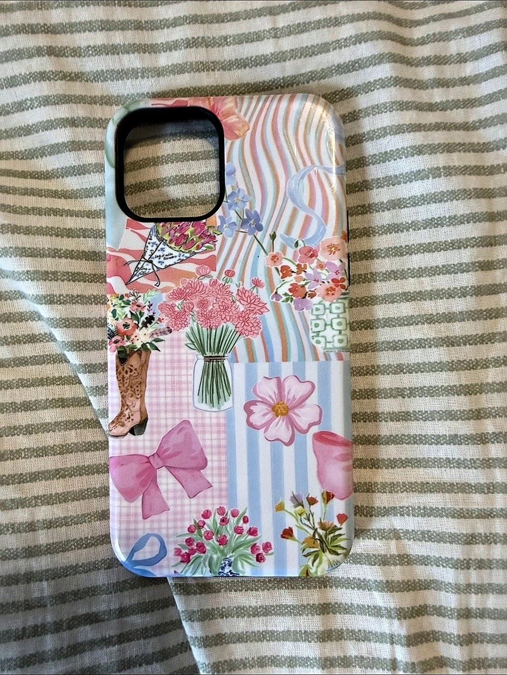 Skinnydip Coquette Cowgirl Shock iPhone Case Floral Pink & Blue
